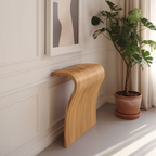 Modern Sculptural Curved Console Table For Entryway And Living Room