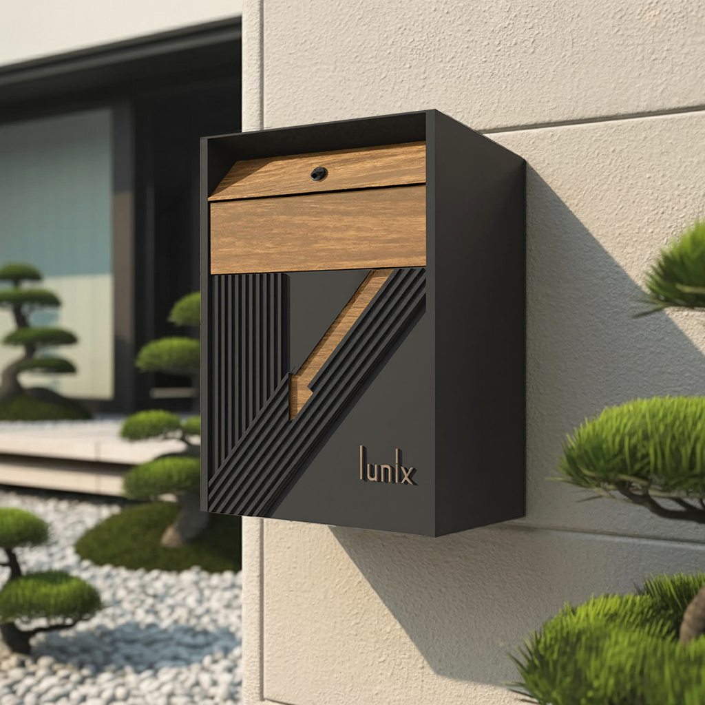 Farmhouse Solid Wood Sculpture Mailbox For Patio Yard Decoration