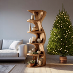 Rustic Handcrafted Standing Shelf For Home Décor