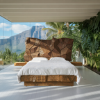 Sculptural Geometric Bed Frame For Modern Bedroom
