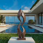 Farmhouse Wood Sculpture Decor For Outdoor Patio