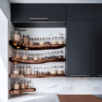 Rustic Handmade Spice Storage Rack For Kitchen Wall