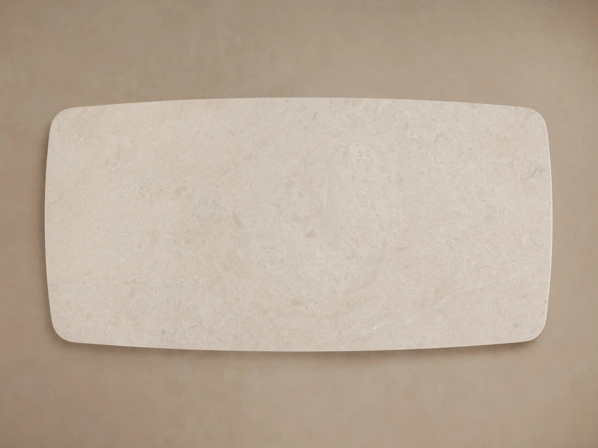 Saint Germain Stone Coffee Table with Rennes Base in Natural Stone