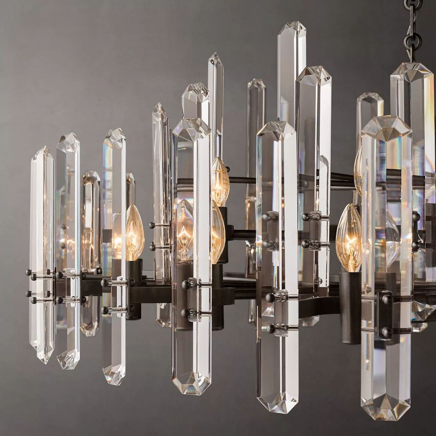 Monclair Radiant Crystal Linear Chandelier 72"