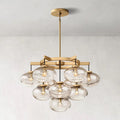 Cabrette Float Glass Round Chandelier 36"