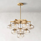 Cabrette Float Glass Round Chandelier 36"