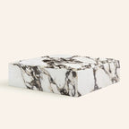 CUBO Square Plinth Coffee Table | Modern Minimalist Marble Coffee Table for Living Room