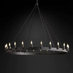 Camino Vintage Industrial Round Chandelier 50"