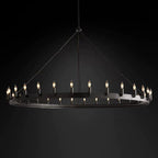 Camino Vintage Industrial Round Chandelier 63"