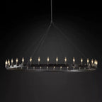 Camino Vintage Industrial Round Chandelier 73"