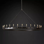 Camino Vintage Industrial Round Chandelier 63"