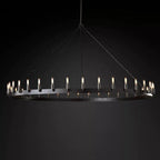 Camino Vintage Industrial Round Chandelier 73"