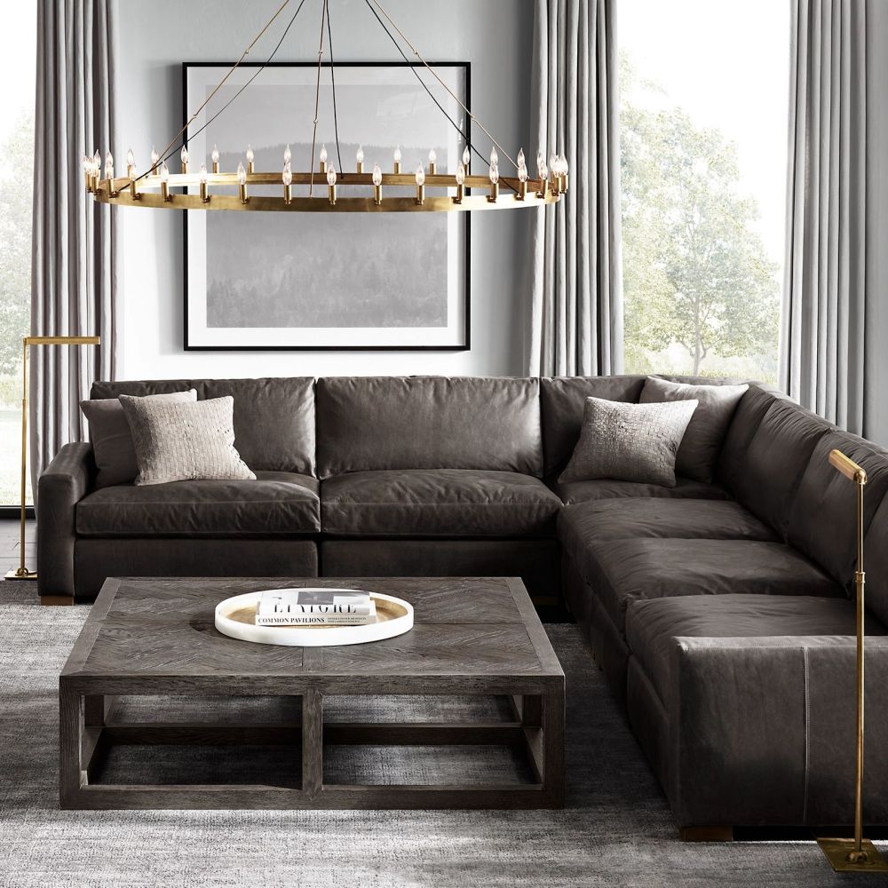 Camino Vintage Industrial Round Chandelier 73"