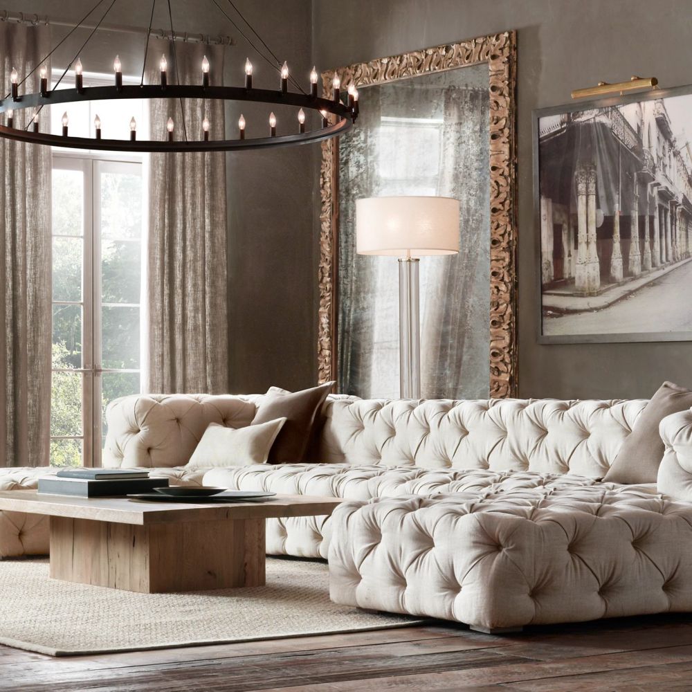 Camino Vintage Industrial Round Chandelier 63"