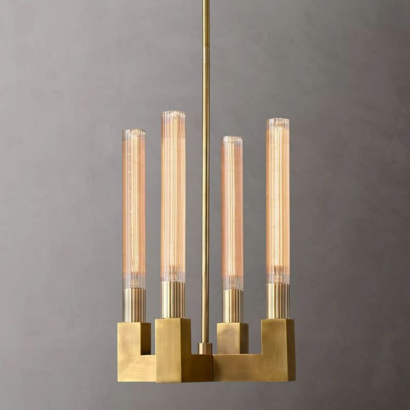 Cannele Ribbed Glass Pendant Light