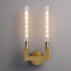 Cannele Ribbed Glass Double Wall Sconce