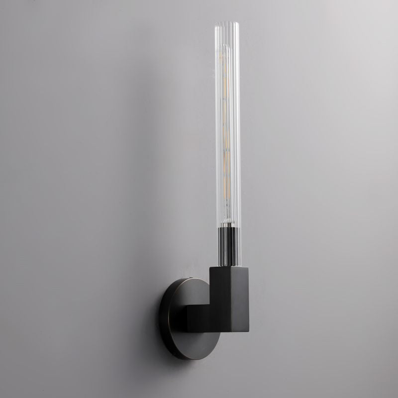 Cannele Ribbed Glass Wall Sconce