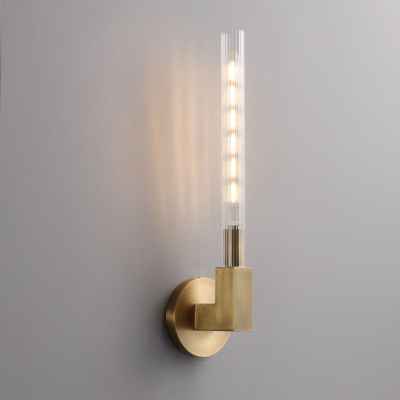 Cannele Ribbed Glass Wall Sconce