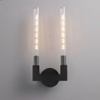 Cannele Ribbed Glass Double Wall Sconce