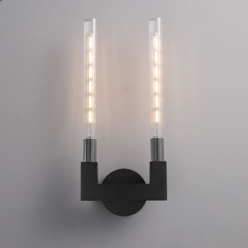 Cannele Ribbed Glass Double Wall Sconce