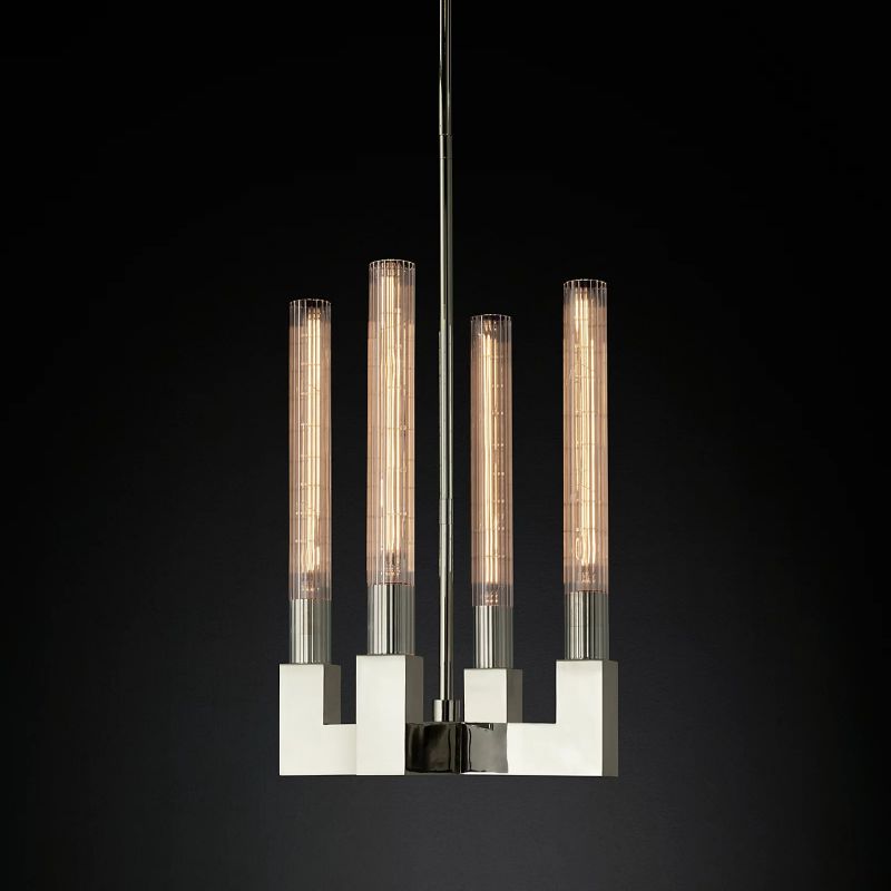 Cannele Ribbed Glass Pendant Light
