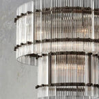 San Marco Vintage Glass Two-Tier Round Chandelier 22"