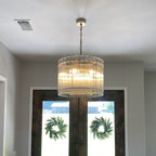 San Marco Vintage Glass Round Chandelier 22"