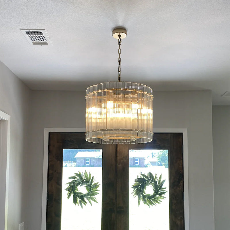 San Marco Vintage Glass Round Chandelier 22"