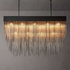 Cascada Stacked Prism Rectangular Chandelier 54"