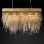 Cascada Stacked Prism Rectangular Chandelier 54"