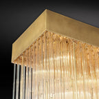 Cascada Stacked Prism Rectangular Chandelier 54"