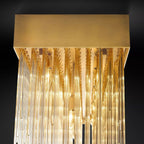 Cascada Stacked Prism Rectangular Chandelier 54"