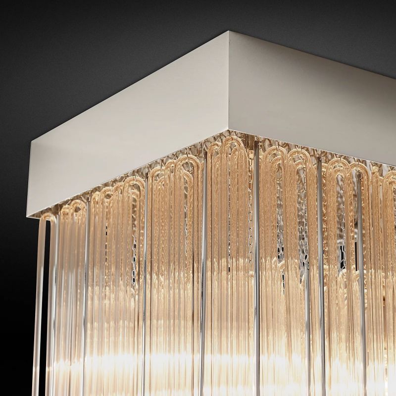Cascada Stacked Prism Square Chandelier 21"
