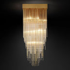 Cascada Stacked Prism Square Chandelier 21"