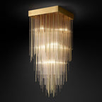 Cascada Stacked Prism Square Chandelier 21"