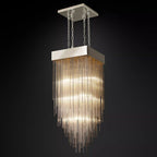 Cascada Stacked Prism Square Chandelier 21"