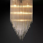 Cascada Stacked Prism Square Chandelier 30"