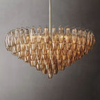 Chiara Murano Glass Tiered Round Chandelier 37"