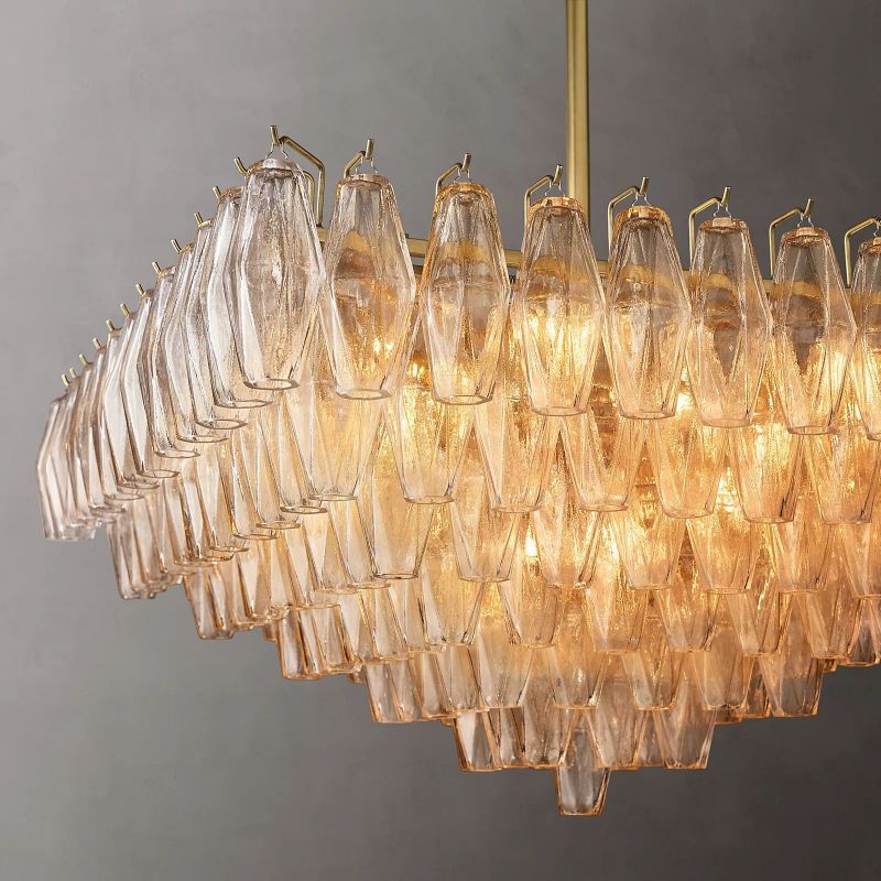 Chiara Murano Glass Square Chandelier 32"