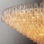 Chiara Murano Glass Tiered Round Chandelier 62"