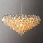 Chiara Murano Glass Tiered Round Chandelier 37"