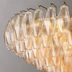 Chiara Murano Glass Tiered Round Chandelier 47"