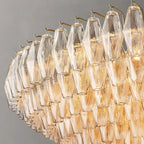 Chiara Murano Glass Tiered Round Chandelier 62"