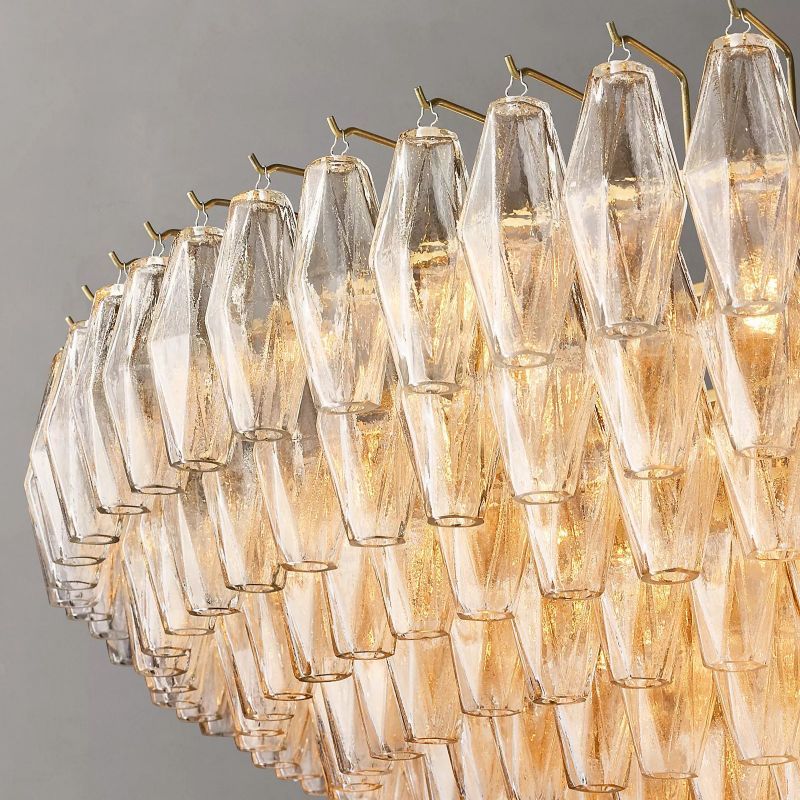 Chiara Murano Glass Tiered Round Chandelier 62"