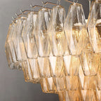 Chiara Murano Glass Tiered Round Chandelier 47"