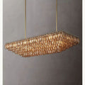 Chiara Murano Glass Tiered Rectangular Chandelier 74"