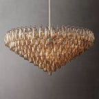 Chiara Murano Glass Tiered Round Chandelier 47"