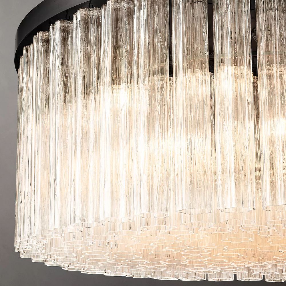 Cielo Lustred Glass Round Chandelier 48"