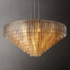 Sirene Draped Glass Round Chandelier 65"
