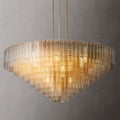Sirene Draped Glass Round Chandelier 65"